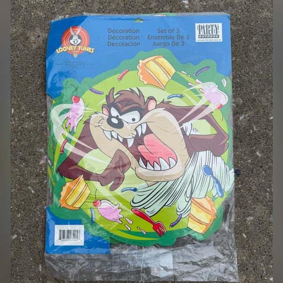 Tasmanian Devil Taz Birthday Party Decoration Looney Tunes Warner Bros 1997 - Picture 1 of 10